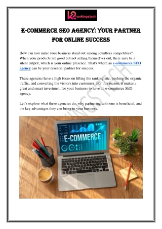 E-commerce SEO Agency: Your Partner For Online Success