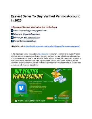 From The old Site in The New Year Buy Verified Venmo Account