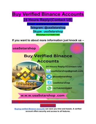 Buy Verified Binance Accounts