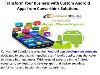 transform your business with custom android apps