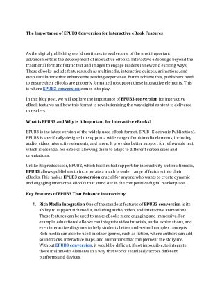 the importance of epub3 conversion
