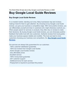 the world wide 55 best site to buy google local