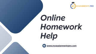 Online Homework Help | Myassignmentpro