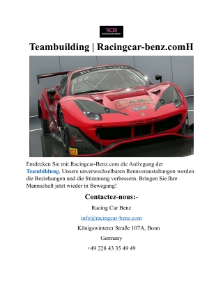 Teambuilding  Racingcar-benz.com