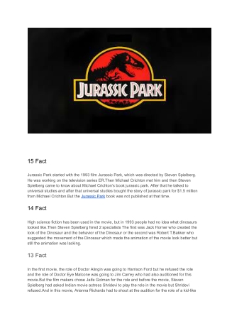 15 Amazing Jurassic Park Movie Fact (1)