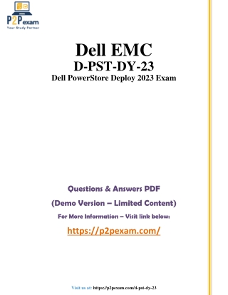 Dell Power Store Deploy D-PST-DY Q&A with Simple PDF Guide