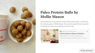 Easy Paleo Protein Balls Recipe