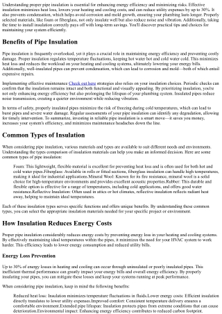 understanding proper pipe insulation is essential