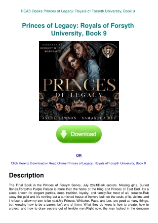READ Books Princes of Legacy Royals of Forsyth University  Book 9