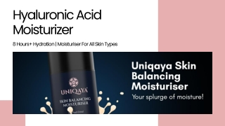 Buy Uniqaya Hyaluronic Acid Moisturizer Online in India
