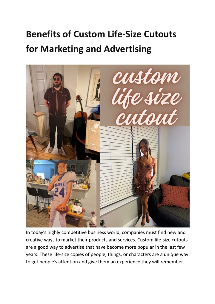 benefits of custom life size cutouts