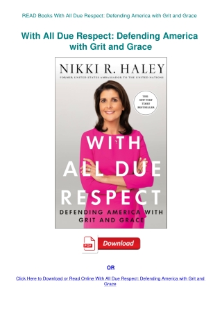 READ Books With All Due Respect Defending America with Grit and Grace