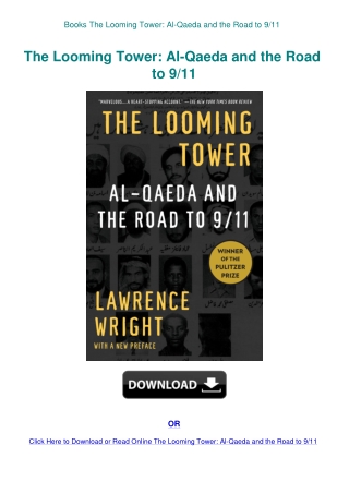 Books The Looming Tower Al-Qaeda and the Road to 911