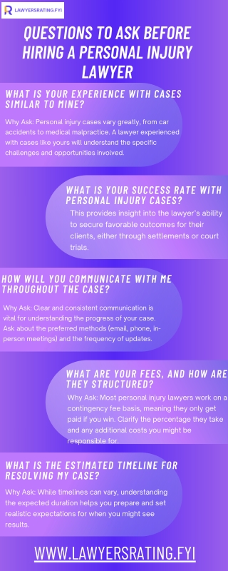 Top Questions to Ask a Personal Injury Lawyer Before Hiring