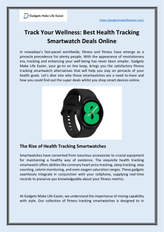 Track Your Wellness: Best Health Tracking Smartwatch Deals Online