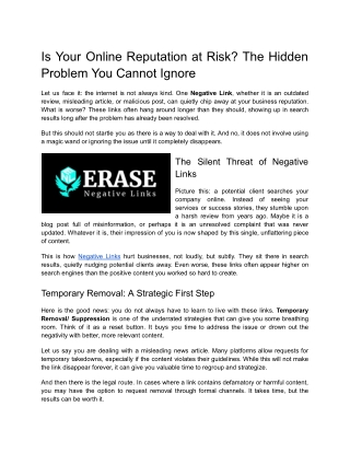 Is Your Online Reputation at Risk