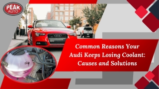 Common Reasons Your Audi Keeps Losing Coolant Causes and Solutions