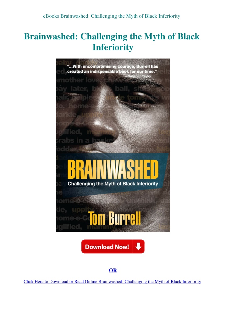 ebooks brainwashed challenging the myth of black