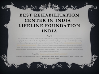 Best Addiction Treatment Center In India - Lifeline Foundation India