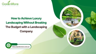 How to Achieve Luxury Landscaping Without Breaking The Budget with a Landscaping Company
