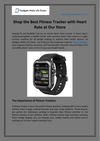 Shop the Best Fitness Tracker with Heart Rate at Our Store