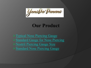 Find Typical Nose Piercing Gauge - Yonida Punani