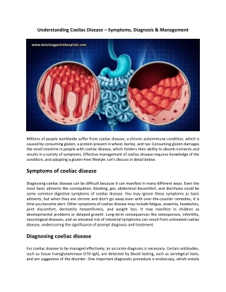 Understanding Coeliac Disease – Symptoms, Diagnosis & Management