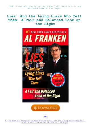 [PDF] Lies And the Lying Liars Who Tell Them A Fair and Balanced Look at the Right
