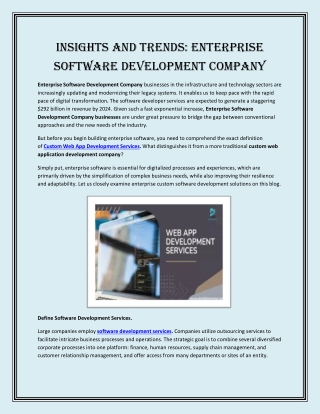 insights and trends enterprise software