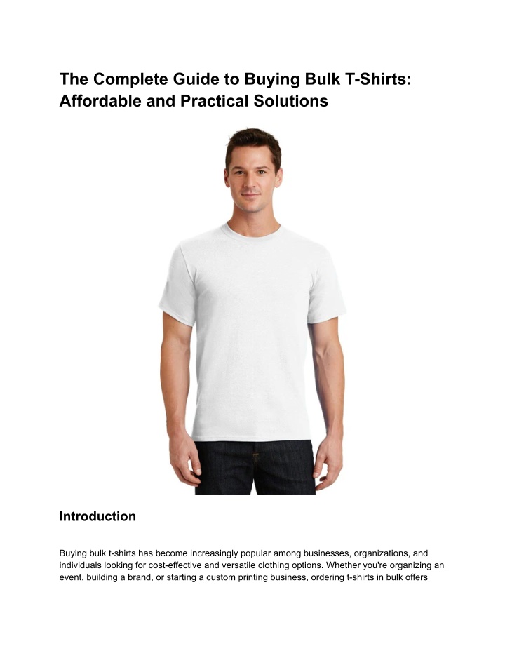 the complete guide to buying bulk t shirts