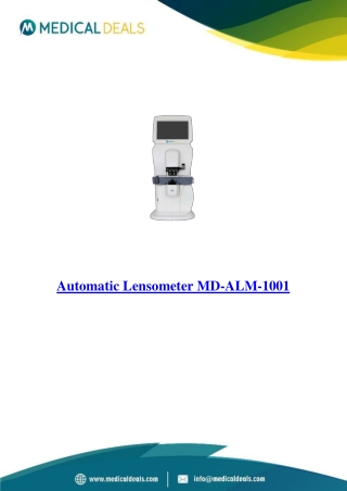 automatic lensometer md alm 1001