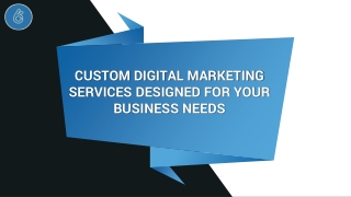 custom digital marketing services designed for your business needs