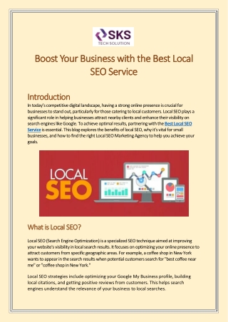 Boost Your Business with the Best Local SEO Service