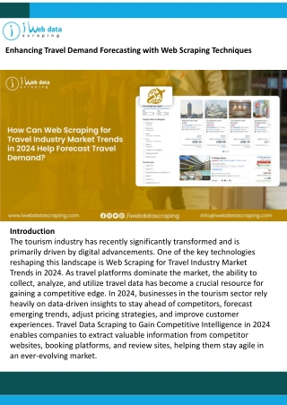 Enhancing Travel Demand Forecasting with Web Scraping Techniques