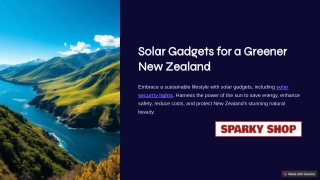 Go Green with Solar Gadgets in New Zealand
