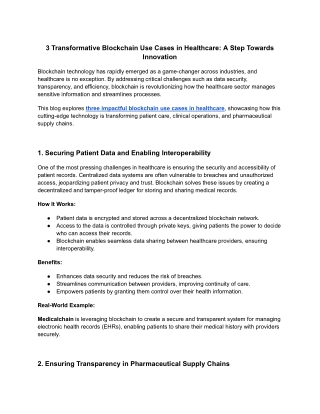 3 transformative blockchain use cases
