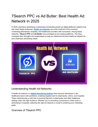 7Search PPC vs Ad Butler_ Best Health Ad Network in 2025