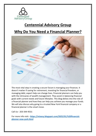 New York's Best Financial Advisor Make Plans for the Future