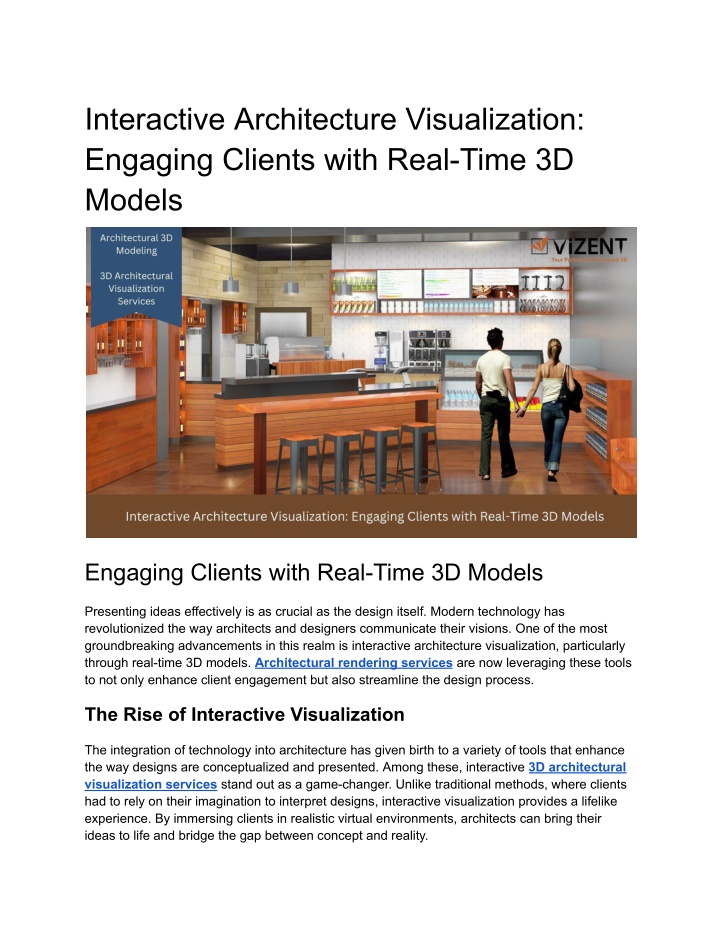 interactive architecture visualization engaging