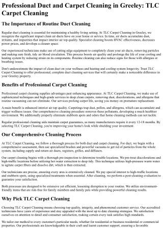 TLC Carpet Cleaning