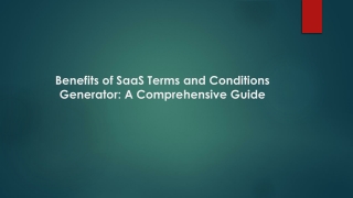 Benefits of SaaS Terms and Conditions Generator