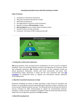unlocking sustainable success with