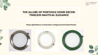 The Allure of Porthole Home Decor Timeless Nautical Elegance