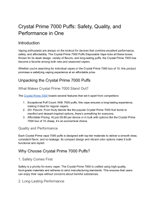 crystal prime 7000 puffs safety quality