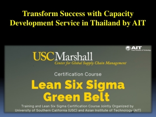 Transform Success with Capacity Development Service in Thailand by AIT