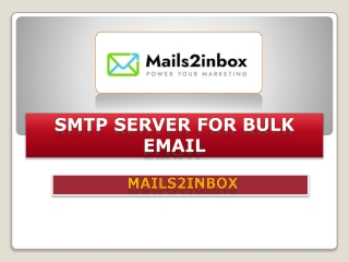 SMTP Server for Bulk Email