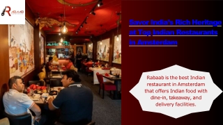 Top Indian Food Restaurants in Amsterdam: Experience Rabaab Restaurant