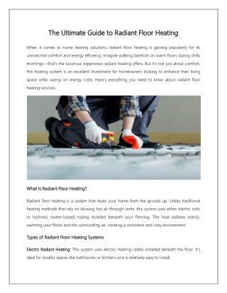 The Ultimate Guide to Comfort Radiant Floor Heating (1)
