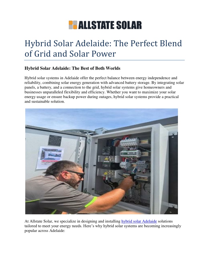 hybrid solar adelaide the perfect blend of grid