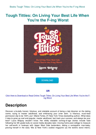 Books Tough Titties On Living Your Best Life When You're the F-ing Worst